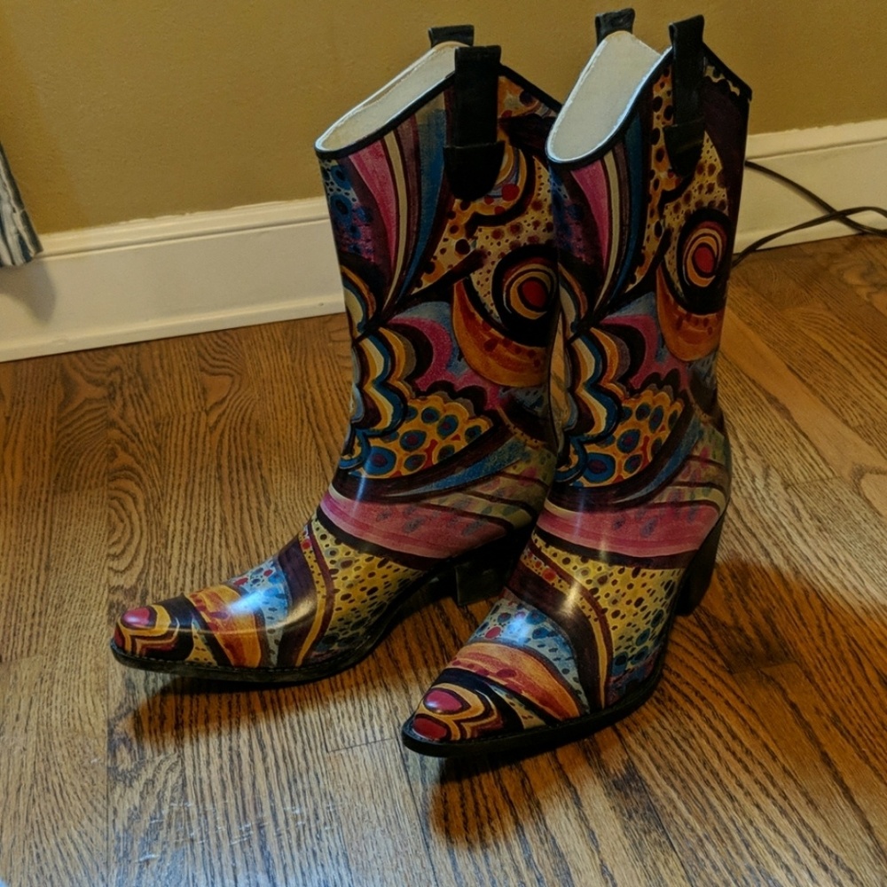 Rubber Cowgirl Rain Boots